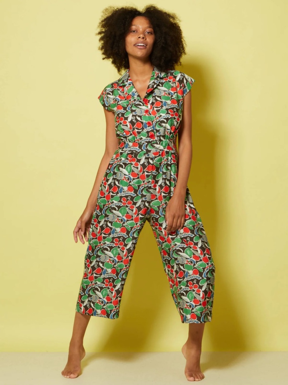 Palava Francesca - Black Grow Your Own Tencel Jumpsuit UK 12/US 8 - Like New